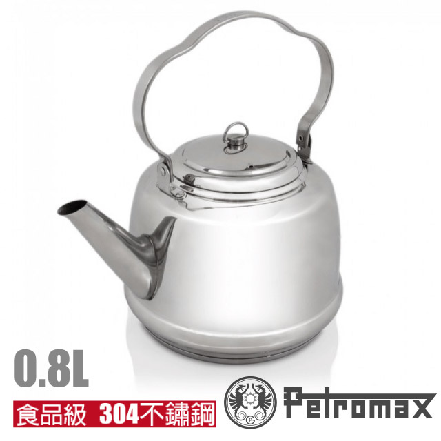 【德國 Petromax】 TEAKETTLE 高品質食品級304 不鏽鋼煮水壺0.8L (可吊掛把手)/TK0.8✿30E010